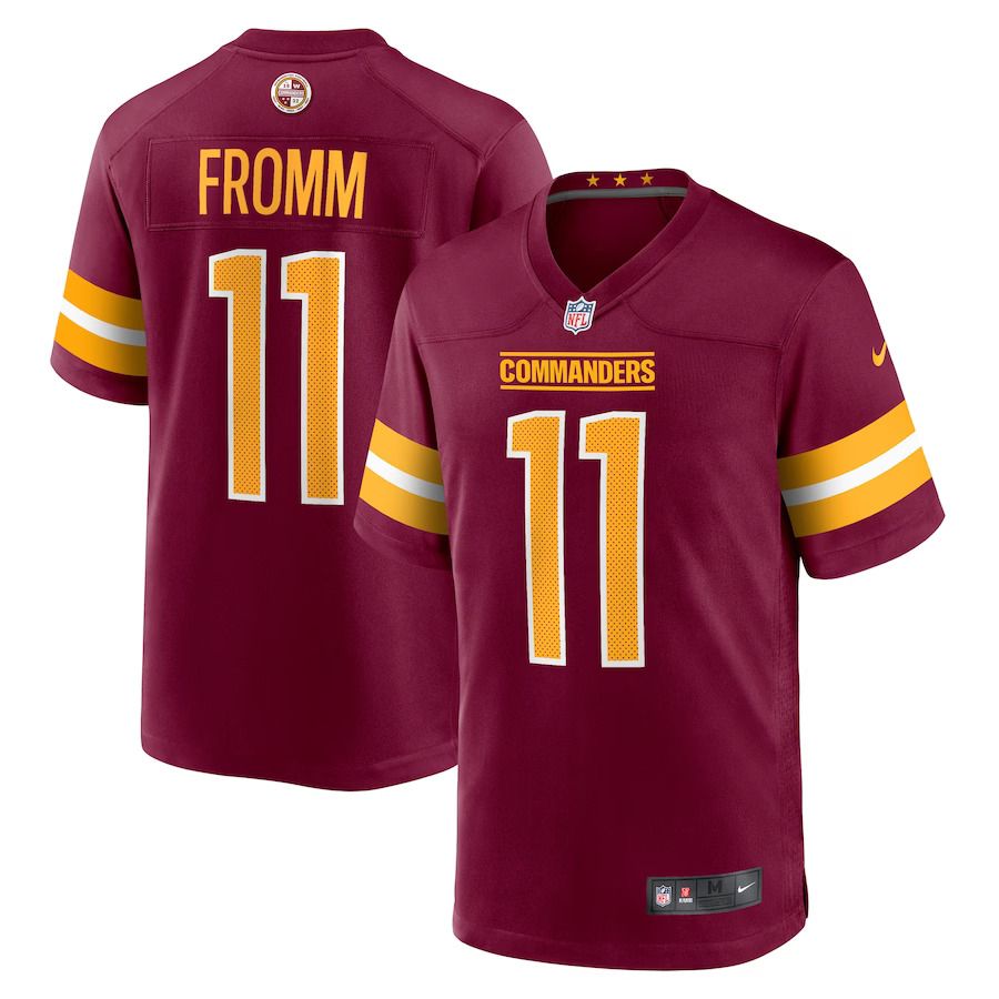 Men Washington Commanders #11 Jake Fromm Nike Burgundy Team Game NFL Jersey->washington commanders->NFL Jersey